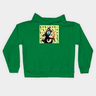 Lucchi the Chimera in a onesie Kids Hoodie